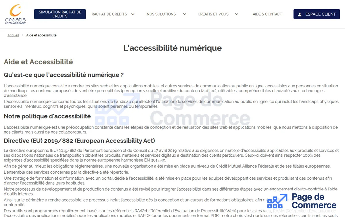 Capture : Aide et accessibilité | Creatis